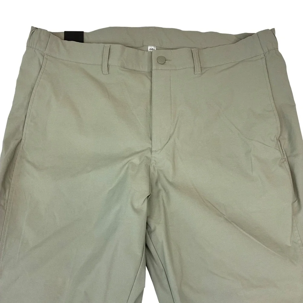 Adidas Nylon Chino Golf Pants Mens 40x29 Silver Pebble Regular Fit IU2845 NEW